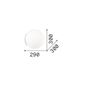 Preview: Ideal Lux MAPA BIANCO Wandleuchte E27 ⌀300mm dimmbar Weiss 059822