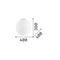 Preview: Ideal Lux MAPA BIANCO Deckenleuchte E27 ⌀400mm dimmbar Weiss 059839