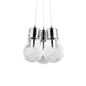 Preview: Ideal Lux LUCE MAX Pendelleuchte E27 3-fach ⌀320mm dimmbar Klar 081762