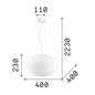 Preview: Ideal Lux CANDY Pendelleuchte E27 ⌀400mm dimmbar Weiss 086736