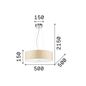 Preview: Ideal Lux WOODY Pendelleuchte E27 4-fach ⌀500mm dimmbar Holz 087702