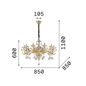 Preview: Ideal Lux NEGRESCO Pendelleuchte E14 10-fach ⌀850mm dimmbar Gold 087771