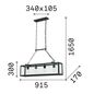 Preview: Ideal Lux IGOR Pendelleuchte E27 4-fach dimmbar Schwarz 092942