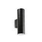 Preview: Ideal Lux GUN Wandleuchte GU10 2-fach dimmbar Schwarz IP44 100395