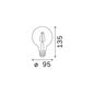 Preview: Ideal Lux LAMPADINE E27 Lampe 8W ⌀95mm Klar 101323