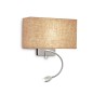 Preview: Ideal Lux HOTEL E27/LED Wandleuchte 1+1x Baumwolle warmweiss 103204