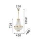 Preview: Ideal Lux CAESAR G9 Pendelleuchte 9x ⌀450mm dimmbar Gold warmweiss 114736