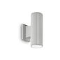 Preview: Ideal Lux BASE Wandleuchte GU10 2-fach dimmbar Grau IP44 129440