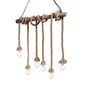 Preview: Ideal Lux CANAPA Pendelleuchte E27 6-fach dimmbar Natur 134826