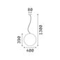 Preview: Ideal Lux SOLE Pendelleuchte E27 ⌀400mm dimmbar Weiss IP44 136004