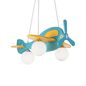 Preview: Ideal Lux AVION Pendelleuchte E14 3-fach dimmbar Blau 136325