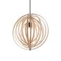 Preview: Ideal Lux DISCO Pendelleuchte E27 ⌀500mm dimmbar Holz 138275