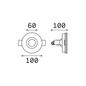 Preview: Ideal Lux SAMBA Einbauleuchte GU10 ⌀100mm dimmbar Weiss 150307