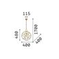 Preview: Ideal Lux KONSE Pendelleuchte E27 ⌀400mm dimmbar Gold 155968