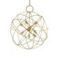 Preview: Ideal Lux KONSE Pendelleuchte E27 7-fach ⌀800mm dimmbar Gold 156033