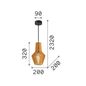 Preview: Ideal Lux CITRUS Pendelleuchte E27 ⌀200mm dimmbar Holz 159843