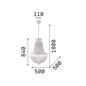 Preview: Ideal Lux MONET Pendelleuchte E14 6-fach ⌀500mm dimmbar Weiss 162751