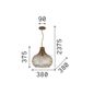 Preview: Ideal Lux ONION Pendelleuchte E27 ⌀380mm dimmbar Braun 205298