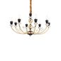 Preview: Ideal Lux VANITY Pendelleuchte E14 8-fach ⌀710mm dimmbar Gold 206622