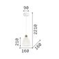 Preview: Ideal Lux LUGANO Pendelleuchte E27 ⌀160mm dimmbar Weiss 206820