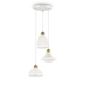 Preview: Ideal Lux LUGANO Pendelleuchte E27 3-fach ⌀350mm dimmbar Weiss 206875