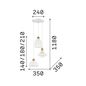 Preview: Ideal Lux LUGANO Pendelleuchte E27 3-fach ⌀350mm dimmbar Weiss 206875