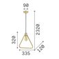 Preview: Ideal Lux ABC Pendelleuchte E27 dimmbar Messing 207834