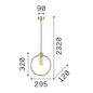 Preview: Ideal Lux ABC Pendelleuchte E27 dimmbar Messing 207841