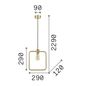 Preview: Ideal Lux ABC Pendelleuchte E27 dimmbar Messing 207858