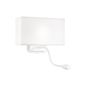 Preview: Ideal Lux HOTEL E27/LED Wandleuchte 1+1x Weiss warmweiss 215693