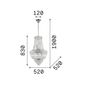 Preview: Ideal Lux DUBAI Pendelleuchte E14 10-fach ⌀520mm dimmbar Chrom 215969