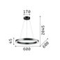 Preview: Ideal Lux ORACLE LED Pendelleuchte 33W ⌀600mm Schwarz warmweiss 222103