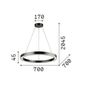 Preview: Ideal Lux ORACLE LED Pendelleuchte 35W ⌀700mm Schwarz warmweiss 222110