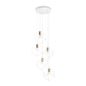 Preview: Ideal Lux ICE Pendelleuchte E27 5-fach ⌀500mm dimmbar Weiss 237671