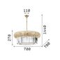 Preview: Ideal Lux NABUCCO Pendelleuchte E14 16-fach ⌀700mm dimmbar Gold 237800