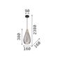 Preview: Ideal Lux BERGEN Pendelleuchte E27 ⌀160mm dimmbar Rauchglas 238838