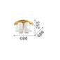 Preview: Ideal Lux DAISY Deckenleuchte E27 6-fach ⌀600mm dimmbar Gold 247779