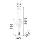 Preview: Ideal Lux DREAM BIG Pendelleuchte E27 ⌀420mm dimmbar Weiss 261195