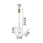 Preview: Ideal Lux DECOR LED Pendelleuchte 14W ⌀150mm Klar warmweiss 292090