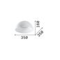 Preview: Ideal Lux COROLLA LED Deckenleuchte 24W ⌀350mm Weiss warmweiss 297149