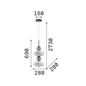 Preview: Ideal Lux LUMIERE LED Pendelleuchte 34W ⌀280mm Weiss warmweiss 314167