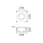 Preview: Ideal Lux TAURUS LED Einbauleuchte 16W Stahlfarben IP67 warmweiss 325699