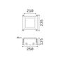 Preview: Ideal Lux TAURUS LED Einbauleuchte 21W Stahlfarben IP67 warmweiss 325736