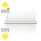 Preview: ISOLED LED Hängeleuchte Raster Up+Down, 25+25W, anreihbar, UGR<6, silber, 4000K, 1-10V dimmbar