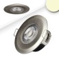 Preview: ISOLED LED Einbaustrahler PC68 IP44, brushed, 5W, 38°, warmweiß, 3 Stufen dimmbar