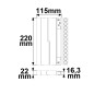 Preview: ISOLED Track48 Raster-Schienen-Strahler 22cm schwarz, 12W, 36°, UGR<19, 48V DC, 3000K, CRI90