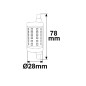 Preview: ISOLED R7s LED Stab, 8W, Länge 78mm, warmweiß, dimmbar