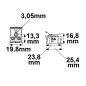 Preview: ISOLED Anschlussklemme 2x2-polig, 0,5-2,5mm², max. 450V/16A