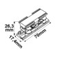 Preview: ISOLED 3-Phasen DALI Schiene Linearverbinder, stromführend, weiß