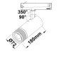 Preview: ISOLED 3-Phasen Schienen-Strahler fokussierbar, 24W, 20°-55°, schwarz matt, 2700K, dimmbar